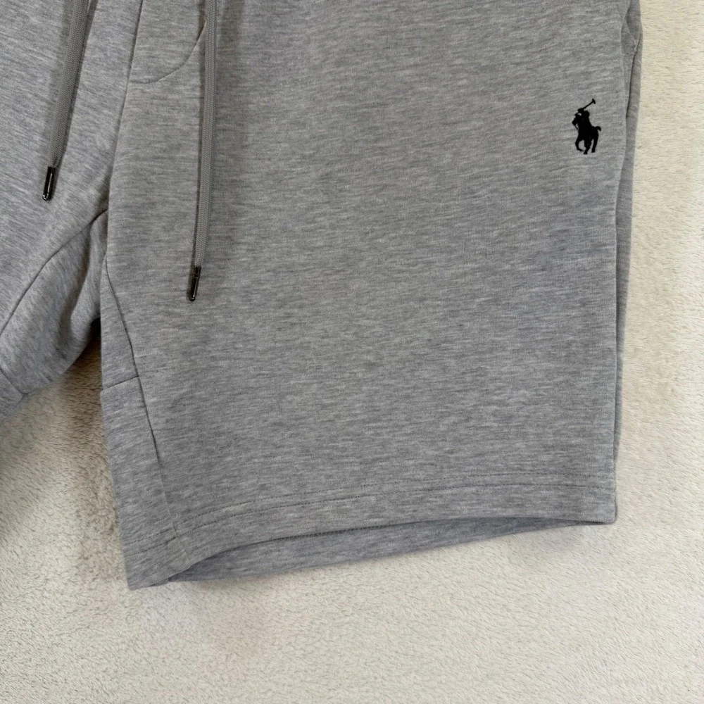 Polo Ralph Lauren Mens Gray Double-Knit Sweat Shorts Size Medium Pony Logo